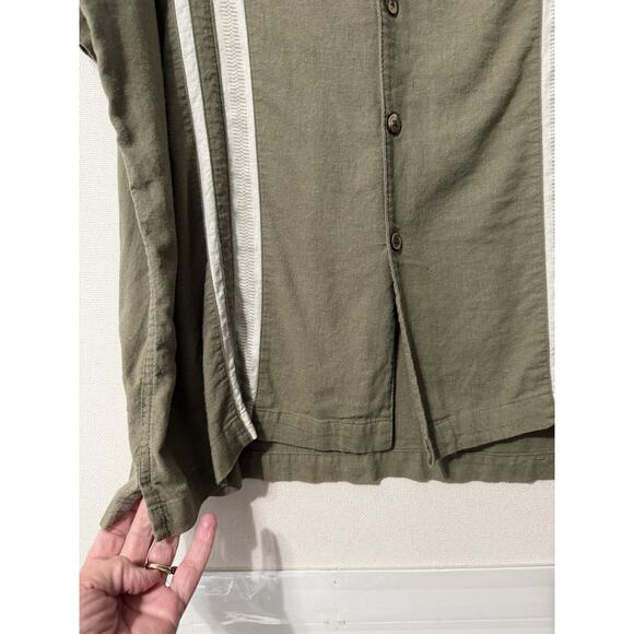 M. E. Sport Collection Men's 2XL Short Sleeve Shirt Linen Blend Button Front - Picture 3 of 11